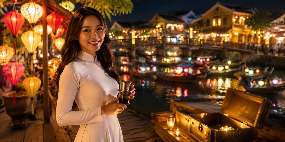 Người chơi tại Hội An thư giãn với cà phê trong khi tham gia baccarat trực tuyến tại 663